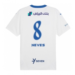 Strój piłkarski Al-Hilal Ruben Neves #8 Koszulka Wyjazdowej 2024-25 Krótki Rękaw