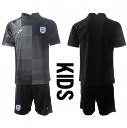 Strój piłkarski Anglia Bramkarskie Koszulka Podstawowej dziecięce MŚ 2022 Krótki Rękaw (+ Krótkie spodenki)
