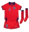 Strój piłkarski Anglia Bukayo Saka #17 Koszulka Wyjazdowej dziecięce MŚ 2022 Krótki Rękaw (+ Krótkie spodenki)