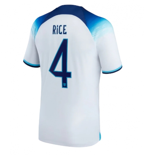 Strój piłkarski Anglia Declan Rice #4 Koszulka Podstawowej MŚ 2022 Krótki Rękaw
