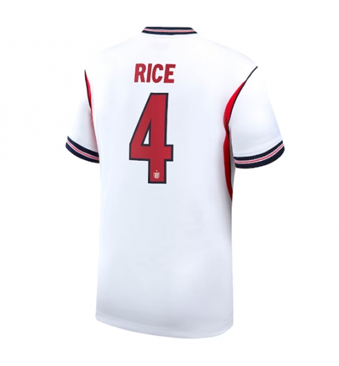 Strój piłkarski Anglia Declan Rice #4 Koszulka Podstawowej MŚ 2026 Krótki Rękaw Strój piłkarski Anglia Declan Rice #4 Koszulka Podstawowej MŚ 2026 Krótki Rękaw