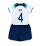 Strój piłkarski Anglia Declan Rice #4 Koszulka Podstawowej dziecięce MŚ 2022 Krótki Rękaw (+ Krótkie spodenki)