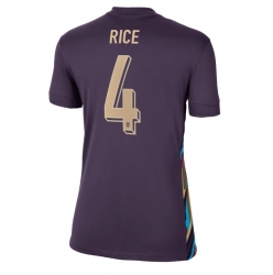 Strój piłkarski Anglia Declan Rice #4 Koszulka Wyjazdowej damskie ME 2024 Krótki Rękaw