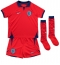 Strój piłkarski Anglia Declan Rice #4 Koszulka Wyjazdowej dziecięce MŚ 2022 Krótki Rękaw (+ Krótkie spodenki)