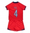 Strój piłkarski Anglia Declan Rice #4 Koszulka Wyjazdowej dziecięce MŚ 2022 Krótki Rękaw (+ Krótkie spodenki)
