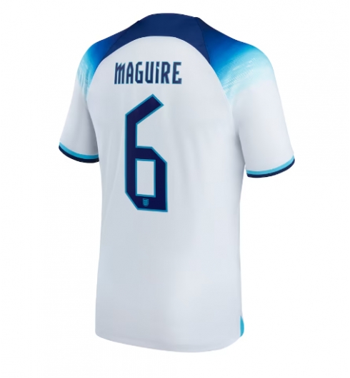 Strój piłkarski Anglia Harry Maguire #6 Koszulka Podstawowej MŚ 2022 Krótki Rękaw