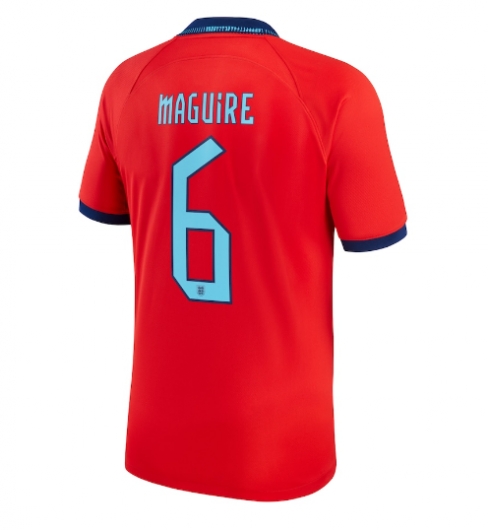 Strój piłkarski Anglia Harry Maguire #6 Koszulka Wyjazdowej MŚ 2022 Krótki Rękaw