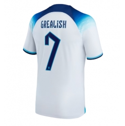 Strój piłkarski Anglia Jack Grealish #7 Koszulka Podstawowej MŚ 2022 Krótki Rękaw