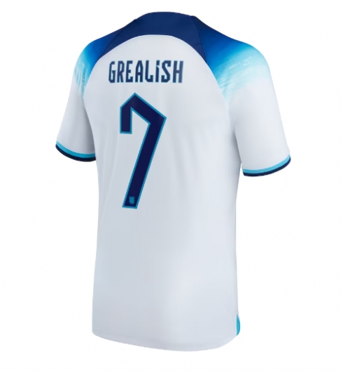Strój piłkarski Anglia Jack Grealish #7 Koszulka Podstawowej MŚ 2022 Krótki Rękaw