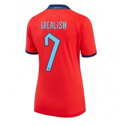 Strój piłkarski Anglia Jack Grealish #7 Koszulka Wyjazdowej damskie MŚ 2022 Krótki Rękaw