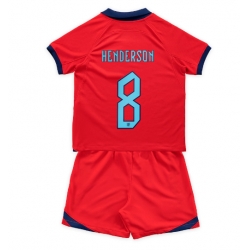 Strój piłkarski Anglia Jordan Henderson #8 Koszulka Wyjazdowej dziecięce MŚ 2022 Krótki Rękaw (+ Krótkie spodenki)