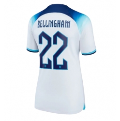 Strój piłkarski Anglia Jude Bellingham #22 Koszulka Podstawowej damskie MŚ 2022 Krótki Rękaw