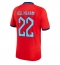 Strój piłkarski Anglia Jude Bellingham #22 Koszulka Wyjazdowej MŚ 2022 Krótki Rękaw