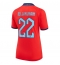 Strój piłkarski Anglia Jude Bellingham #22 Koszulka Wyjazdowej damskie MŚ 2022 Krótki Rękaw