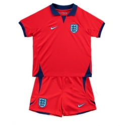 Strój piłkarski Anglia Koszulka Wyjazdowej dziecięce MŚ 2022 Krótki Rękaw (+ Krótkie spodenki)