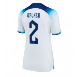 Strój piłkarski Anglia Kyle Walker #2 Koszulka Podstawowej damskie MŚ 2022 Krótki Rękaw