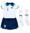 Strój piłkarski Anglia Luke Shaw #3 Koszulka Podstawowej dziecięce MŚ 2022 Krótki Rękaw (+ Krótkie spodenki)