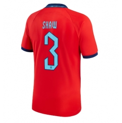 Strój piłkarski Anglia Luke Shaw #3 Koszulka Wyjazdowej MŚ 2022 Krótki Rękaw