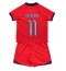 Strój piłkarski Anglia Marcus Rashford #11 Koszulka Wyjazdowej dziecięce MŚ 2022 Krótki Rękaw (+ Krótkie spodenki)