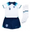 Strój piłkarski Anglia Mason Mount #19 Koszulka Podstawowej dziecięce MŚ 2022 Krótki Rękaw (+ Krótkie spodenki)