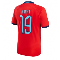 Strój piłkarski Anglia Mason Mount #19 Koszulka Wyjazdowej MŚ 2022 Krótki Rękaw