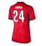 Strój piłkarski Anglia Reece James #24 Koszulka Wyjazdowej damskie MŚ 2026 Krótki Rękaw