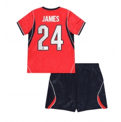 Strój piłkarski Anglia Reece James #24 Koszulka Wyjazdowej dziecięce MŚ 2026 Krótki Rękaw (+ Krótkie spodenki)