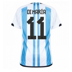 Strój piłkarski Argentyna Angel Di Maria #11 Koszulka Podstawowej MŚ 2022 Krótki Rękaw