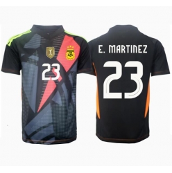 Strój piłkarski Argentyna Emiliano Martinez #23 Bramkarskie Koszulka Podstawowej Copa America 2024 Krótki Rękaw