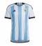 Strój piłkarski Argentyna Koszulka Podstawowej MŚ 2022 Krótki Rękaw