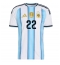 Strój piłkarski Argentyna Lautaro Martinez #22 Koszulka Podstawowej MŚ 2026 Krótki Rękaw Strój piłkarski Argentyna Lautaro Martinez #22 Koszulka Podstawowej MŚ 2026 Krótki Rękaw