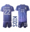 Strój piłkarski Argentyna Lautaro Martinez #22 Koszulka Wyjazdowej dziecięce MŚ 2022 Krótki Rękaw (+ Krótkie spodenki)