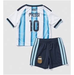 Strój piłkarski Argentyna Lionel Messi #10 Koszulka Podstawowej dziecięce MŚ 2026 Krótki Rękaw (+ Krótkie spodenki)