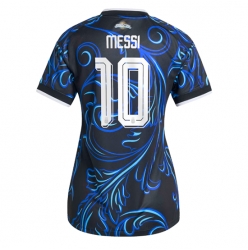 Strój piłkarski Argentyna Lionel Messi #10 Koszulka Wyjazdowej damskie MŚ 2026 Krótki Rękaw