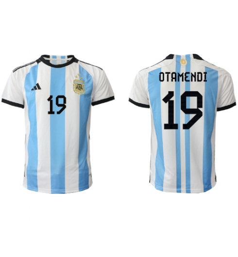 Strój piłkarski Argentyna Nicolas Otamendi #19 Koszulka Podstawowej MŚ 2022 Krótki Rękaw