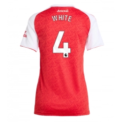 Strój piłkarski Arsenal Ben White #4 Koszulka Podstawowej damskie 2025-26 Krótki Rękaw