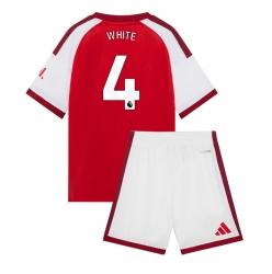 Strój piłkarski Arsenal Ben White #4 Koszulka Podstawowej dziecięce 2026-27 Krótki Rękaw (+ Krótkie spodenki)