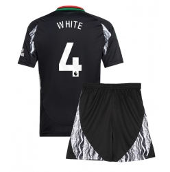 Strój piłkarski Arsenal Ben White #4 Koszulka Wyjazdowej dziecięce 2024-25 Krótki Rękaw (+ Krótkie spodenki)