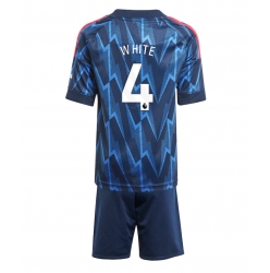 Strój piłkarski Arsenal Ben White #4 Koszulka Wyjazdowej dziecięce 2025-26 Krótki Rękaw (+ Krótkie spodenki)