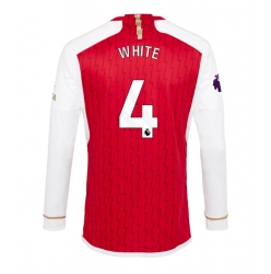 Strój piłkarski Arsenal Benjamin White #4 Koszulka Podstawowej 2023-24 Długi Rękaw
