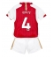 Strój piłkarski Arsenal Benjamin White #4 Koszulka Podstawowej dziecięce 2023-24 Krótki Rękaw (+ Krótkie spodenki)