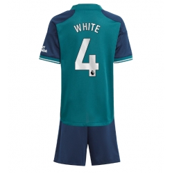 Strój piłkarski Arsenal Benjamin White #4 Koszulka Trzeciej dziecięce 2023-24 Krótki Rękaw (+ Krótkie spodenki)