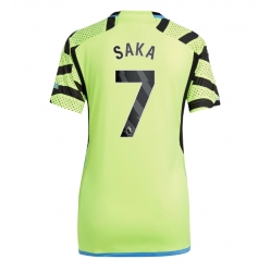 Strój piłkarski Arsenal Bukayo Saka #7 Koszulka Wyjazdowej damskie 2023-24 Krótki Rękaw