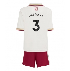 Strój piłkarski Arsenal Cristhian Mosquera #3 Koszulka Trzeciej dziecięce 2025-26 Krótki Rękaw (+ Krótkie spodenki)