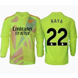 Strój piłkarski Arsenal David Raya #22 Bramkarskie Koszulka Podstawowej 2024-25 Długi Rękaw