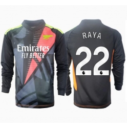 Strój piłkarski Arsenal David Raya #22 Bramkarskie Koszulka Trzeciej 2024-25 Długi Rękaw