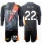 Strój piłkarski Arsenal David Raya #22 Bramkarskie Koszulka Trzeciej dziecięce 2024-25 Długi Rękaw (+ Krótkie spodenki)
