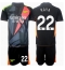 Strój piłkarski Arsenal David Raya #22 Bramkarskie Koszulka Trzeciej dziecięce 2024-25 Krótki Rękaw (+ Krótkie spodenki)