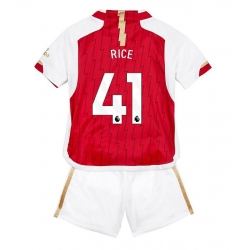 Strój piłkarski Arsenal Declan Rice #41 Koszulka Podstawowej dziecięce 2023-24 Krótki Rękaw (+ Krótkie spodenki)