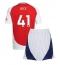 Strój piłkarski Arsenal Declan Rice #41 Koszulka Podstawowej dziecięce 2024-25 Krótki Rękaw (+ Krótkie spodenki)